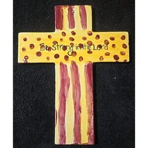 "Be Strong in the Lord" Ceramic Cross